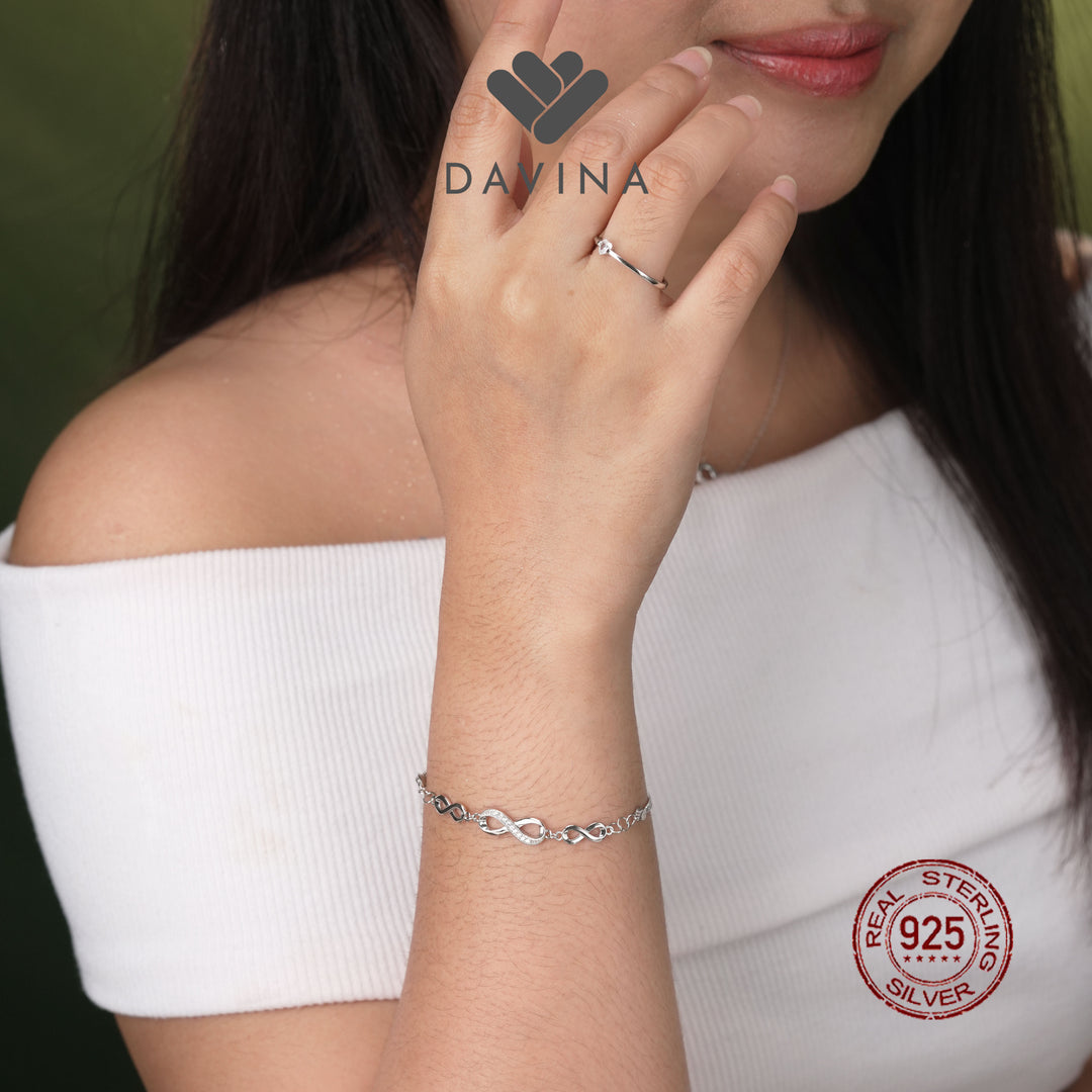 DAVINA Ladies Amelia Bracelet Sterling Silver 925