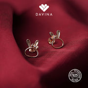 DAVINA Ladies Rarita Earrings Rose Gold Color Sterling Silver 925