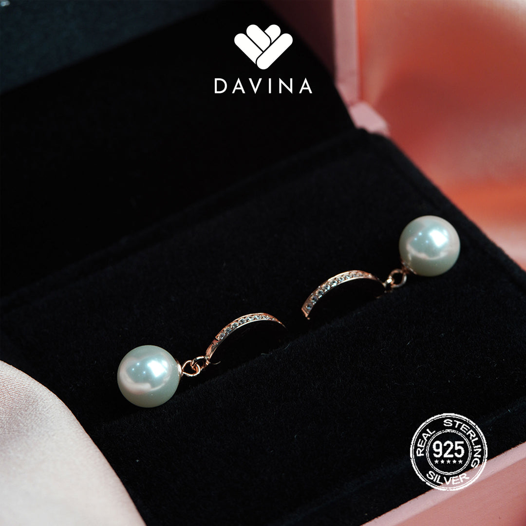 DAVINA Ladies Ocena Earrings Rose Gold Plated Sterling Silver 925