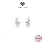 DAVINA Ladies Moonie Earrings Sterling Silver 925