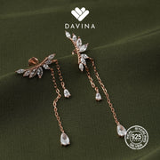 DAVINA Ladies Aviva Earrings Rose Gold Plated Sterling Silver 925