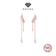 DAVINA Ladies Aviva Earrings Rose Gold Plated Sterling Silver 925