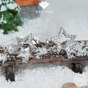 DAVINA Ladies Sparkle Earrings Sterling Silver 925