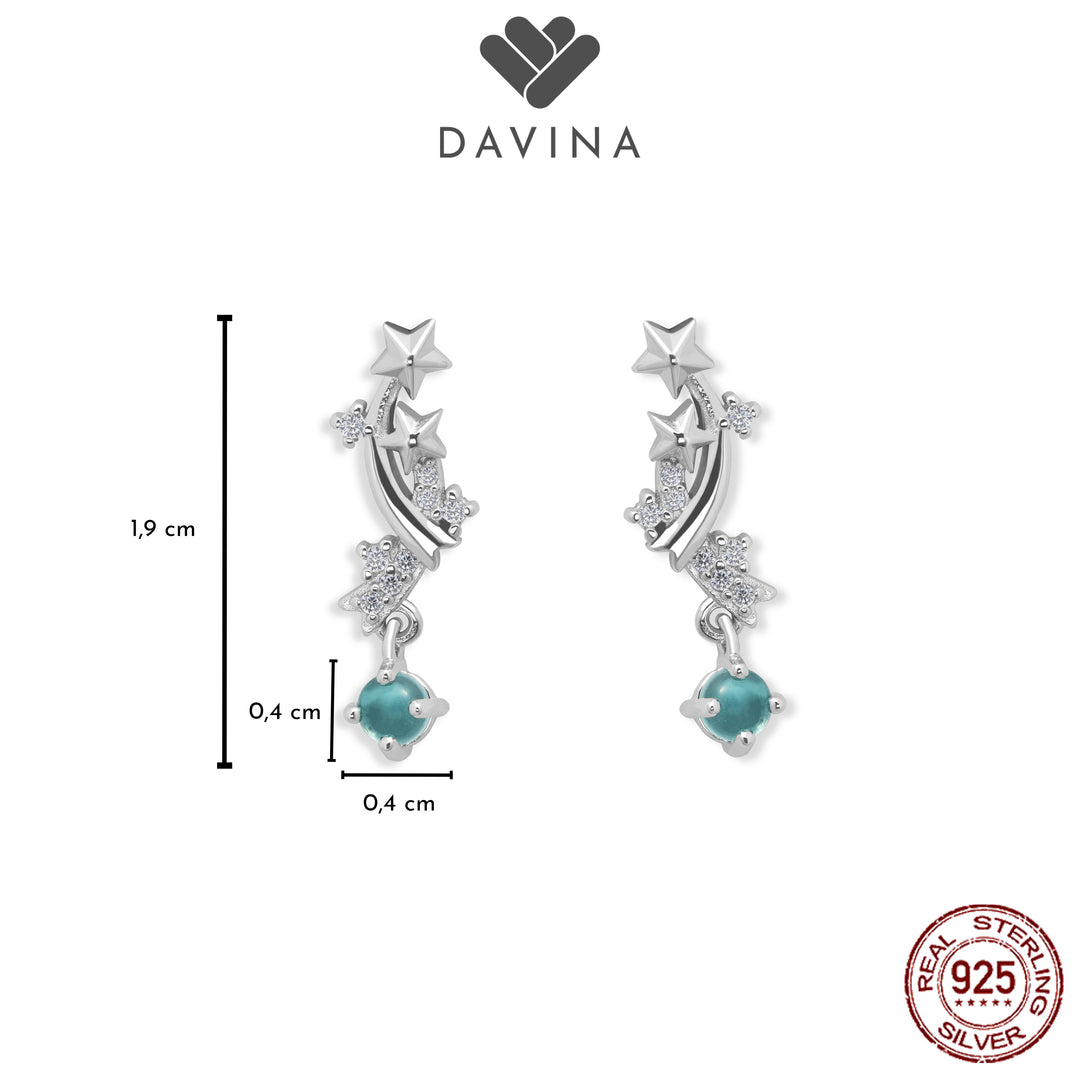 DAVINA Ladies Novie Earrings Sterling Silver 925