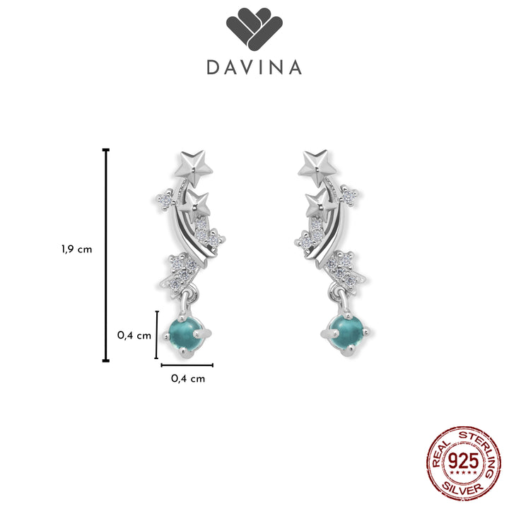DAVINA Ladies Novie Earrings Sterling Silver 925