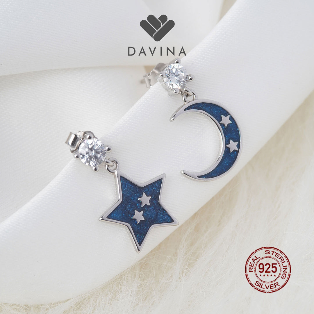 DAVINA Ladies Charemon Earrings Sterling Silver 925