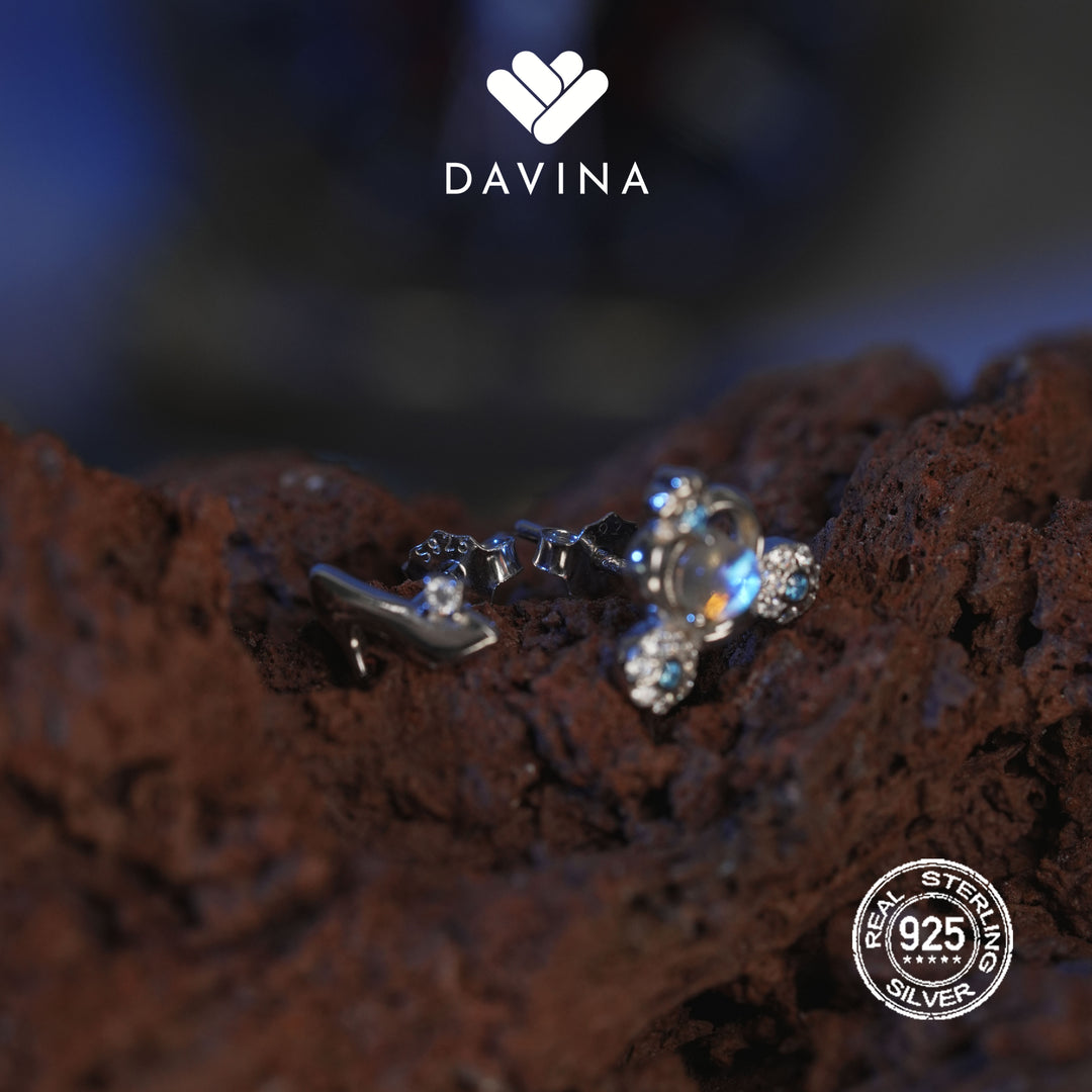 DAVINA Ladies Tiara Earrings Sterling Silver 925