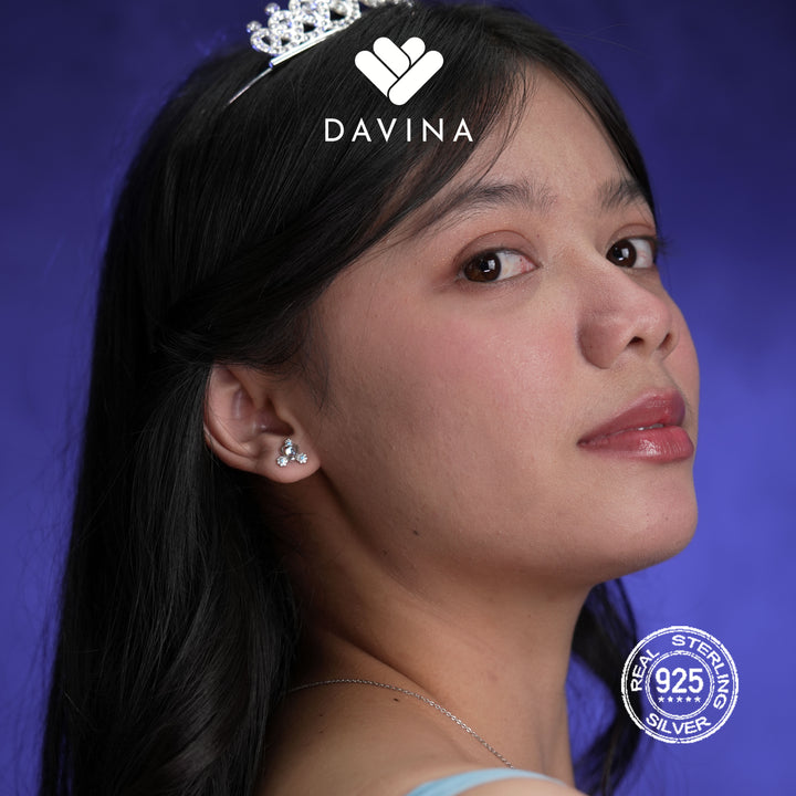 DAVINA Ladies Tiara Earrings Sterling Silver 925