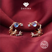 DAVINA Ladies Coco Earrings Rose Gold Plated Sterling Silver 925