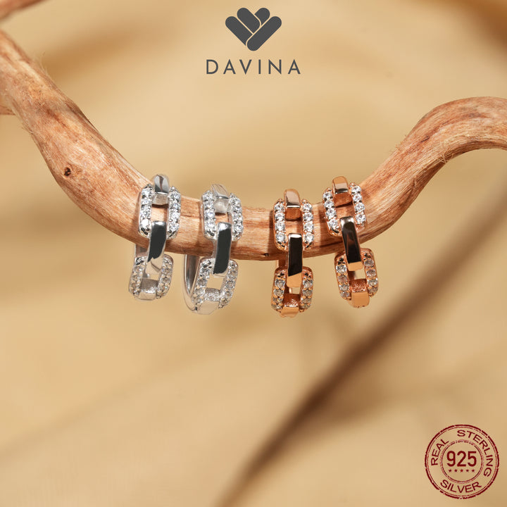 DAVINA Ladies Kholine Earrings Sterling Silver 925