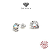 DAVINA Ladies Moonlight Earrings Sterling Silver 925