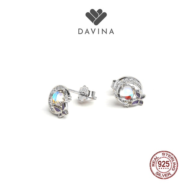 DAVINA Ladies Moonlight Earrings Sterling Silver 925