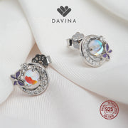 DAVINA Ladies Moonlight Earrings Sterling Silver 925