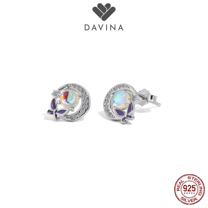 DAVINA Ladies Moonlight Earrings Sterling Silver 925