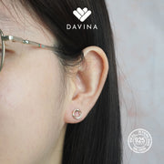 DAVINA Ladies Ezra Earrings Rose Gold Plated Sterling Silver 925