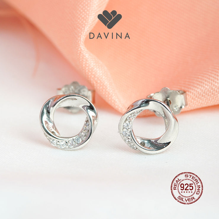 DAVINA Ladies Ezra Earrings Sterling Silver 925