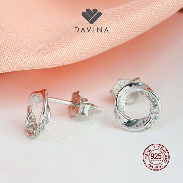 DAVINA Ladies Ezra Earrings Sterling Silver 925