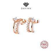 DAVINA Ladies Derine Earrings Rose Gold Plated Sterling Silver 925