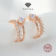 DAVINA Ladies Derine Earrings Rose Gold Plated Sterling Silver 925