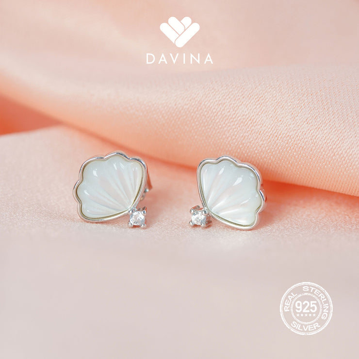 DAVINA Ladies Shell Earrings Sterling Silver 925