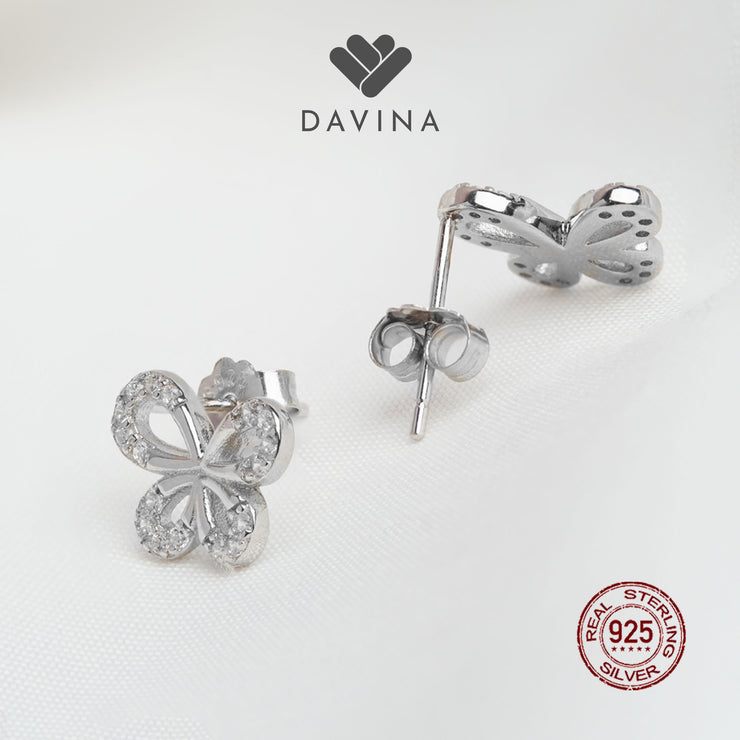 DAVINA Ladies Flappy Earrings Sterling Silver 925