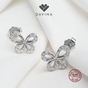 DAVINA Ladies Flappy Earrings Sterling Silver 925