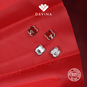 DAVINA Ladies Valisya Earrings Rose Gold Color Sterling Silver 925