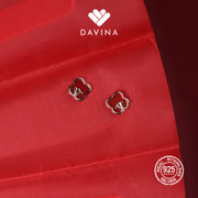 DAVINA Ladies Valisya Earrings Rose Gold Color Sterling Silver 925