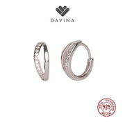 DAVINA Ladies Ling Earrings Silver Color S925