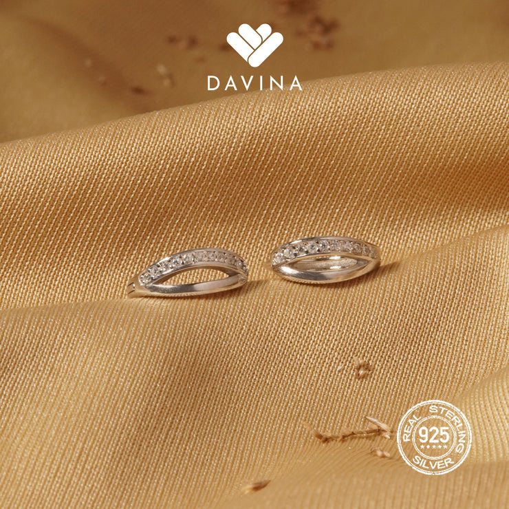 DAVINA Ladies Ling Earrings Silver Color S925