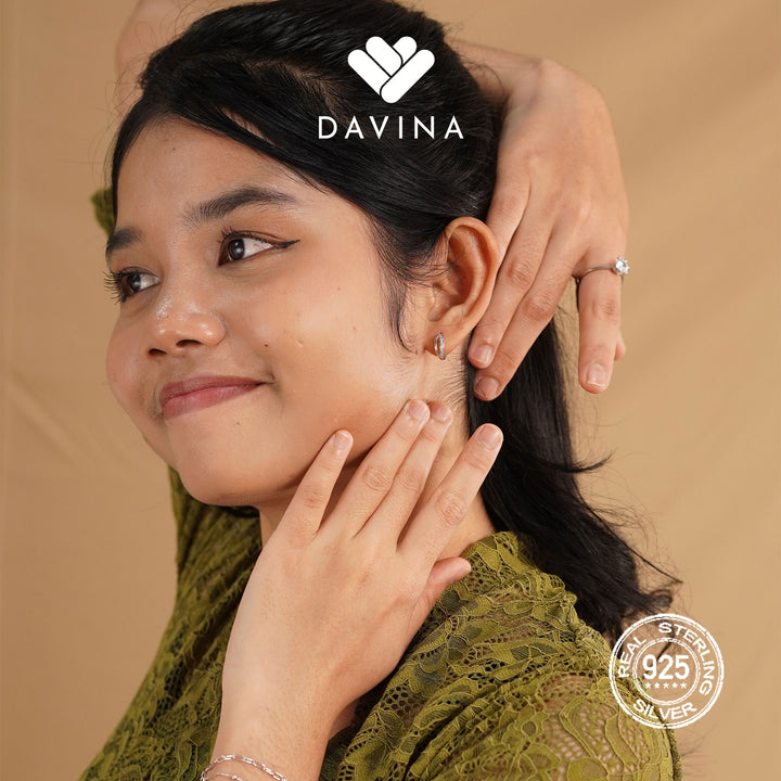 DAVINA Ladies Ling Earrings Sterling Silver 925