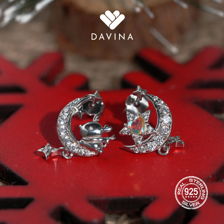 DAVINA Ladies Glorya Earrings Sterling Silver 925
