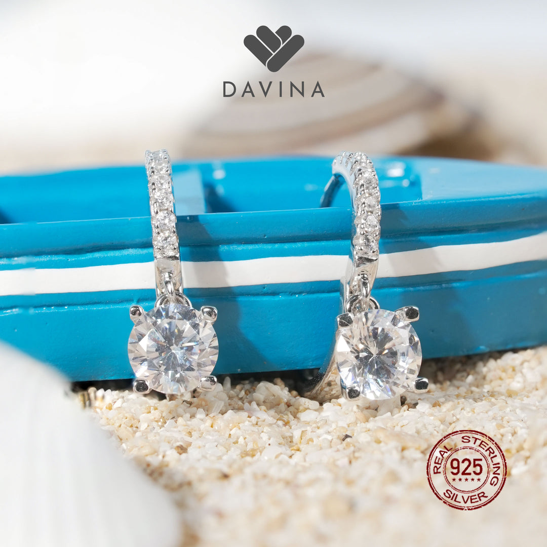 DAVINA Ladies Octavia Earrings Sterling Silver 925