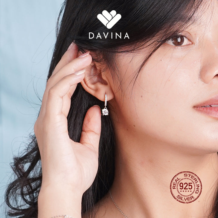 DAVINA Ladies Octavia Earrings Sterling Silver 925