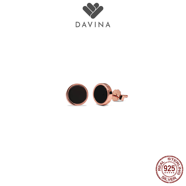 DAVINA Ladies Onnav Black Earrings Sterling Silver 925