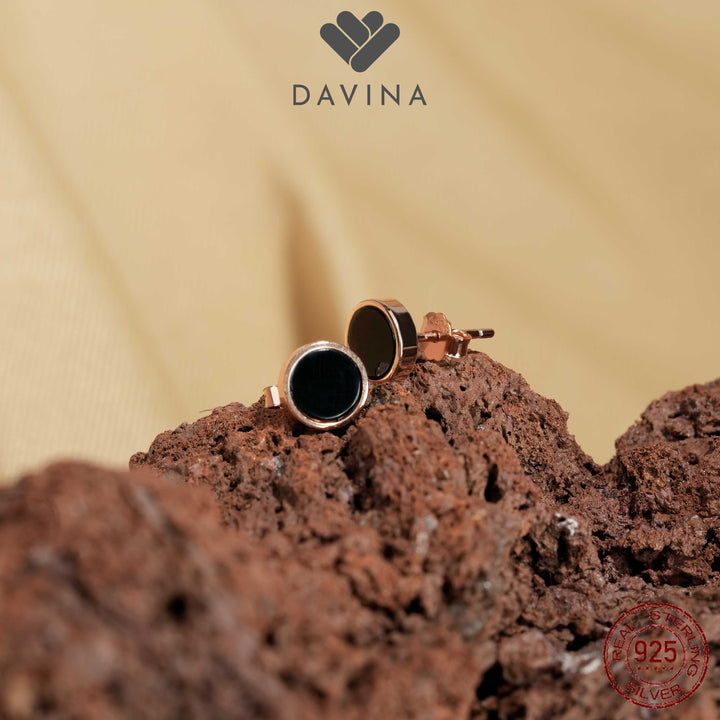 DAVINA Ladies Onnav Black Earrings Sterling Silver 925