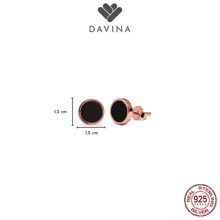 DAVINA Ladies Onnav Black Earrings Sterling Silver 925