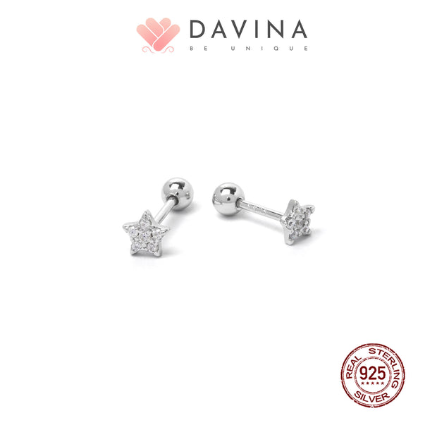 DAVINA Ladies Kenney Earrings Silver Color S925