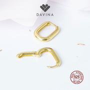 DAVINA Ladies Billie Earrings Gold Color Sterling Silver 925