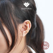 DAVINA Ladies Xena Earrings Gold Color Sterling Silver 925