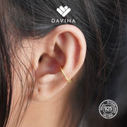 DAVINA Ladies Olin Earrings Gold Color Sterling Silver 925