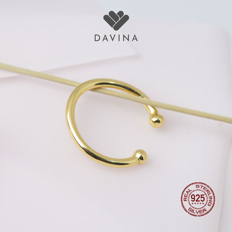 DAVINA Ladies Olin Earrings Gold Color Sterling Silver 925