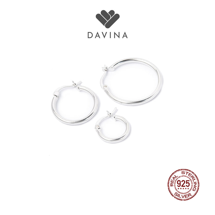 DAVINA Ladies Godiva Earrings Sterling Silver 925