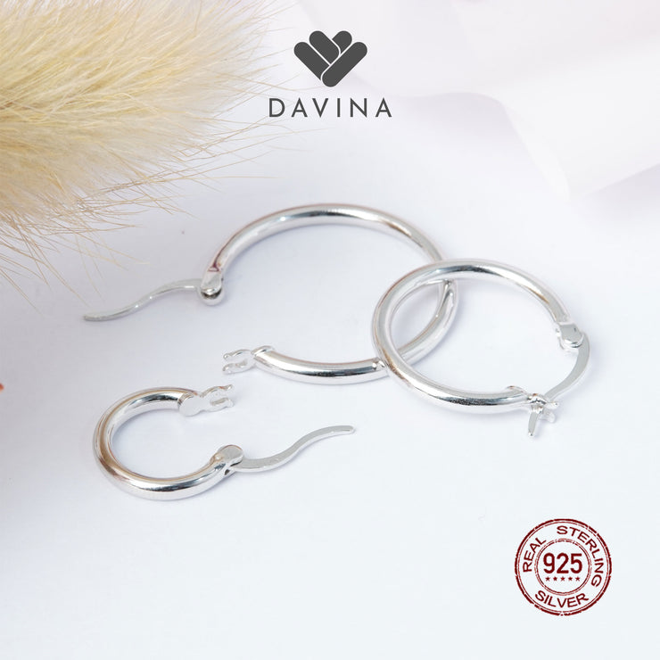 DAVINA Ladies Godiva Earrings Sterling Silver 925