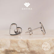 DAVINA Ladies Loev Earrings Sterling Silver 925