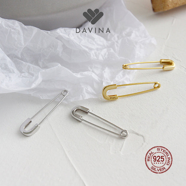 DAVINA Ladies Delice Earrings Gold Color Sterling Silver 925