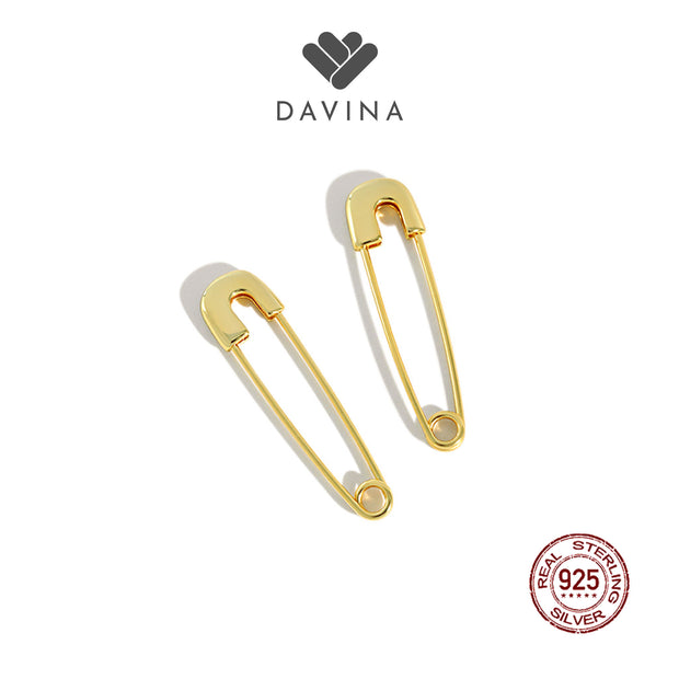 DAVINA Ladies Delice Earrings Gold Color Sterling Silver 925