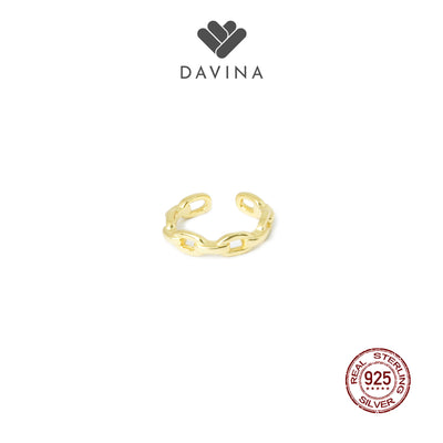 DAVINA Ladies Fay Earrings Gold Color Sterling Silver 925