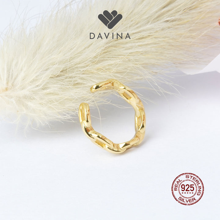 DAVINA Ladies Fay Earrings Gold Color Sterling Silver 925