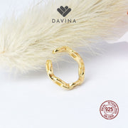 DAVINA Ladies Fay Earrings Gold Color Sterling Silver 925